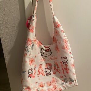 Hello Kitty Japan Floral Bag - Pink and White
